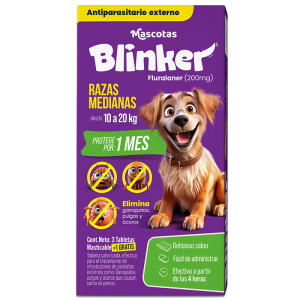 Blinker 4 Tabletas Razas Medianas 200Mg 10 A 20