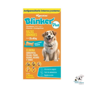Blinker Plus 1 Tableta Razas Gramos andes 400 Mg 20 A 40 Kg