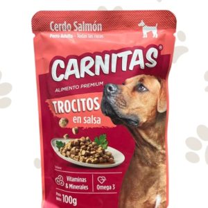 Carnitas Pouch Perro Trocitos En Salsa Cerdo Salmon 100G