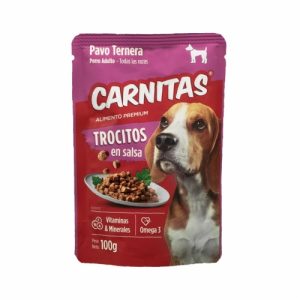 Carnitas Pouch Perro Trocitos En Salsa Pavo Ternera 100G