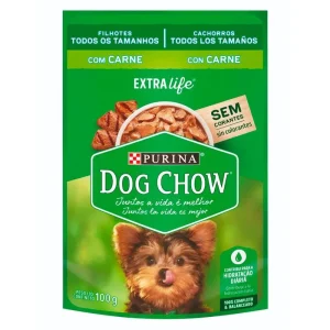 Dog Chow Trozos Cachorro Carne 100G
