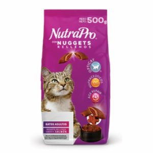 Nutrapro Gatos Adultos Nuggets Salmon 500 Gramos