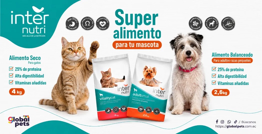 Inter Nutri super food for cats and small dogs.